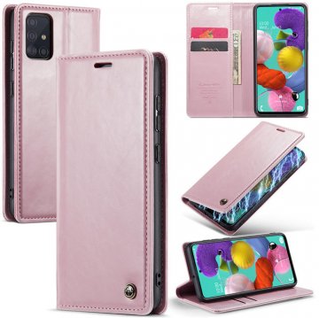 CaseMe Samsung Galaxy A51 Wallet Kickstand Magnetic Case Pink