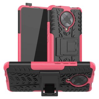 Xiaomi Redmi K30 Pro Hybrid Rugged PC + TPU Kickstand Case Rose