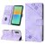 Skin-friendly Sony Xperia 10 V Wallet Stand Case with Wrist Strap Purple