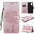 Motorola Moto G9 Plus Embossed Tree Cat Butterfly Wallet Stand Case Rose Gold