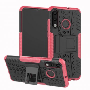 Huawei P30 Lite Hybrid Rugged PC + TPU Kickstand Case Rose