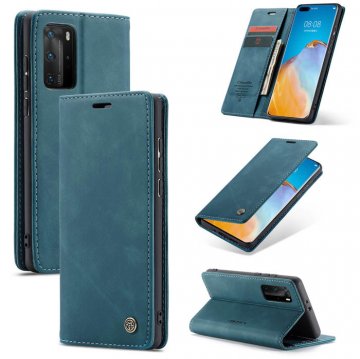 CaseMe Huawei P40 Pro Wallet Kickstand Magnetic Flip Case Blue
