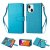 iPhone 13 Mini Wallet 9 Card Slots Magnetic Case Blue
