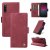 YIKATU Sony Xperia 10 IV Skin-touch Wallet Kickstand Case Wine Red