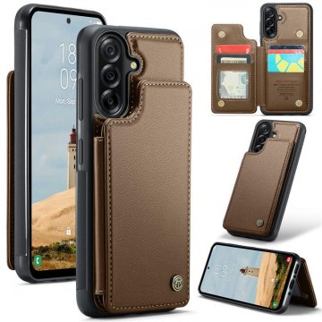 CaseMe Samsung Galaxy A36 5G RFID Blocking Card Holder Kickstand Case Brown