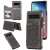 Samsung Galaxy S10 Embossed Wallet Magnetic Stand Case Gray