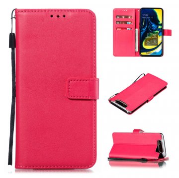Samsung Galaxy A80 Wallet Kickstand Magnetic Leather Case Rose