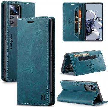 Autspace Xiaomi 12T/12T Pro RFID Blocking Wallet Case Blue