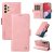 YIKATU Samsung Galaxy A53 5G Skin-touch Wallet Kickstand Case Pink