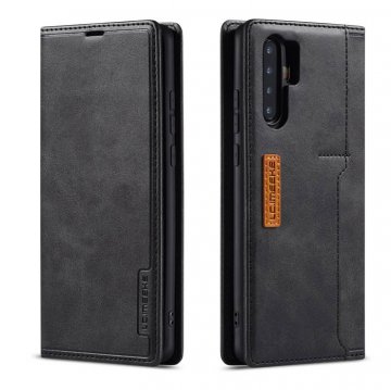 LC.IMEEKE Huawei P30 Pro Wallet Magnetic Stand Case with Card Slots Black
