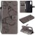 Huawei P Smart 2021 Embossed Butterfly Wallet Magnetic Stand Case Gray