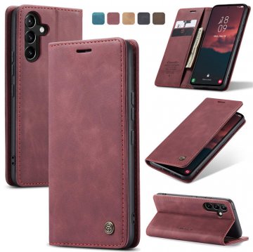 CaseMe Samsung Galaxy A54 Wallet Luxury Leather Case Red