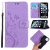 iPhone 11 Pro Butterfly Pattern Wallet Magnetic Stand PU Leather Case Lavender