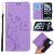 iPhone 11 Pro Max Butterfly Pattern Wallet Magnetic Stand Case Lavender