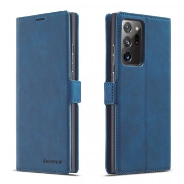Forwenw Samsung Galaxy Note 20 Wallet Kickstand Magnetic Case Blue
