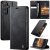 CaseMe Samsung Galaxy S25 Plus Magnetic Wallet Case with RFID Blocking Black