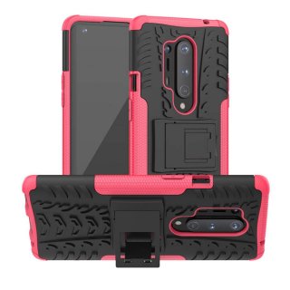 OnePlus 8 Pro Hybrid Rugged PC + TPU Kickstand Case Rose