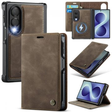 CaseMe Samsung Galaxy Z Fold8 2-in-1 Magnetic Wallet Case – Wireless Charging & RFID Blocking Coffee