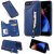 iPhone 7 Plus/8 Plus Wallet Magnetic Stand Shockproof Cover Blue
