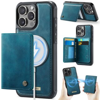 CaseMe iPhone 16 Pro 2-in-1 Detachable Magnetic Wallet Case with RFID Blocking, Card Holder & MagSafe Compatible - Blue