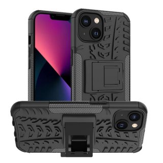 Dual Layer Hybrid Anti-Slip iPhone 14 Kickstand Case Black