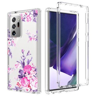 Samsung Galaxy Note 20 Ultra Clear Bumper TPU Rose Flowers Case