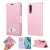 Huawei P30 Cat Pattern Wallet Magnetic Stand Case Pink