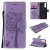 Sony Xperia 5 II Embossed Tree Cat Butterfly Wallet Stand Case Lavender