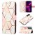 Marble Pattern Samsung Galaxy S22 Wallet Case Pink White