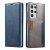 LC.IMEEKE Samsung Galaxy S21 Ultra Wallet Magnetic Stand Case with Card Slots Blue