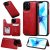 iPhone 12 Pro Luxury Leather Magnetic Card Slots Stand Cover Red