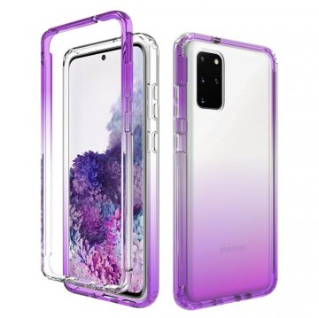 Samsung Galaxy S20 Plus Shockproof Clear Gradient Cover Purple