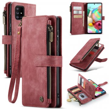 CaseMe Samsung Galaxy A71 Wallet kickstand Case Red
