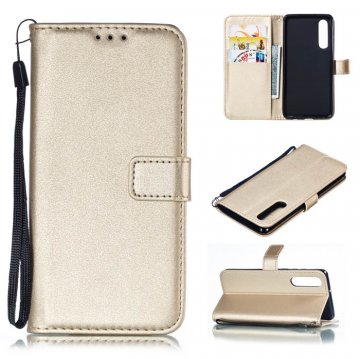 Huawei P30 Wallet Kickstand Magnetic PU Leather Case Gold