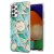 Samsung Galaxy A52 5G Flower Pattern Marble Electroplating TPU Case Blue