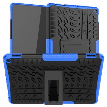 Amazon Fire HD 10/Fire HD 10 Plus 2021 Hybrid Rugged Stand Case Blue