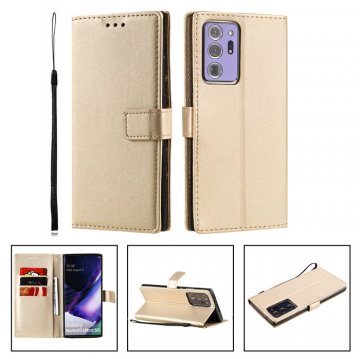 Samsung Galaxy Note 20 Ultra Wallet Kickstand Magnetic Case Gold