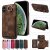 For iPhone XS Max Card Holder Ring Kickstand Case Coffee