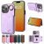 Card Holder Kickstand Magnetic PU Leather Phone Case Purple
