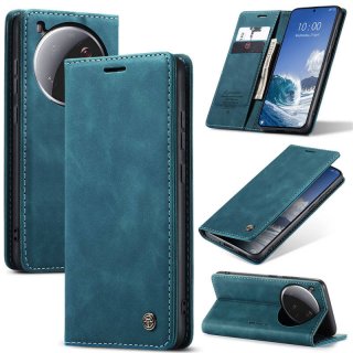 CaseMe Xiaomi 15 Ultra Wallet Magnetic Suede Leather Case Blue