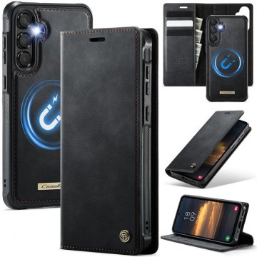 CaseMe Samsung Galaxy A35 2-in-1 Magnetic Wallet Case with RFID Blocking Black