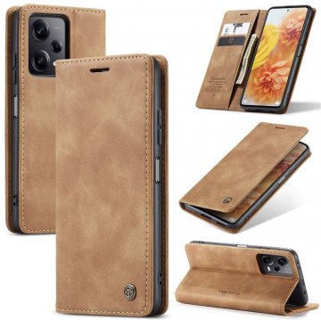 CaseMe Xiaomi Redmi Note 12 Pro Plus Wallet Magnetic Case Brown