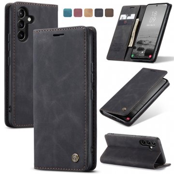 CaseMe Samsung Galaxy A54 Wallet Luxury Leather Case Black