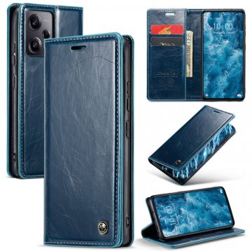 CaseMe Xiaomi POCO X5 Pro 5G Wallet Luxury Leather Case Blue