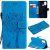 OnePlus Nord N100 Embossed Tree Cat Butterfly Wallet Stand Case Blue