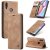 CaseMe Samsung Galaxy A10S Wallet Kickstand Magnetic Flip Leather Case Brown