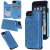 iPhone 7/8/SE 2020 Embossed Wallet Magnetic Stand Case Blue