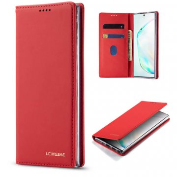 LC.IMEEKE Samsung Galaxy Note 10 Plus Wallet Magnetic Stand Case Red