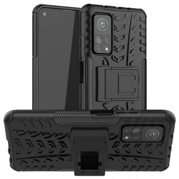 Xiaomi Mi 10T/10T Pro Hybrid Rugged PC + TPU Kickstand Case Black