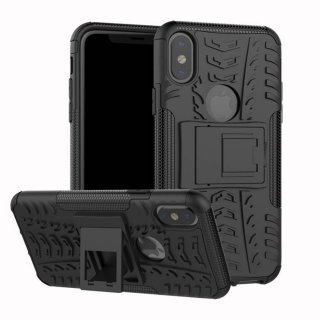 Hybrid Rugged iPhone XS/X Kickstand Shockproof Case Black